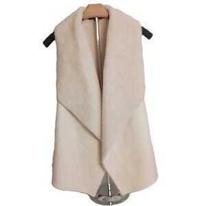 Lauren Ralph Lauren Faux Suede Sherpa Vest Women’s L - Large